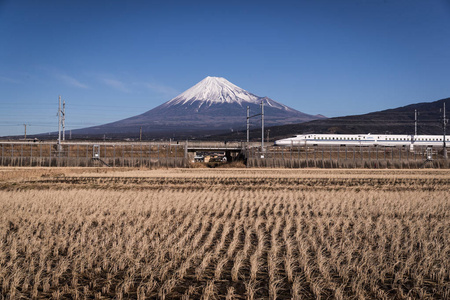 东京新干线和山。富士