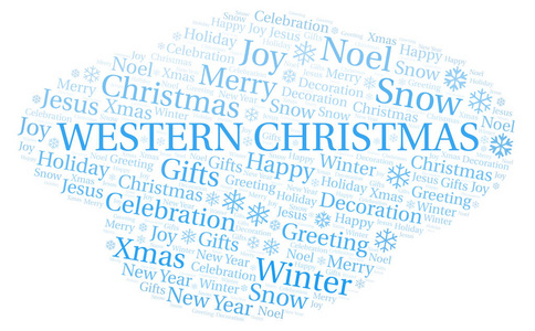 西方圣诞节词云。 WordCloud仅用文本制作。