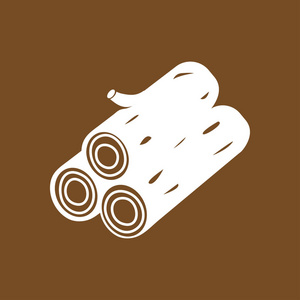 木头图标。 所有伐木工人。 可再生资源符号。