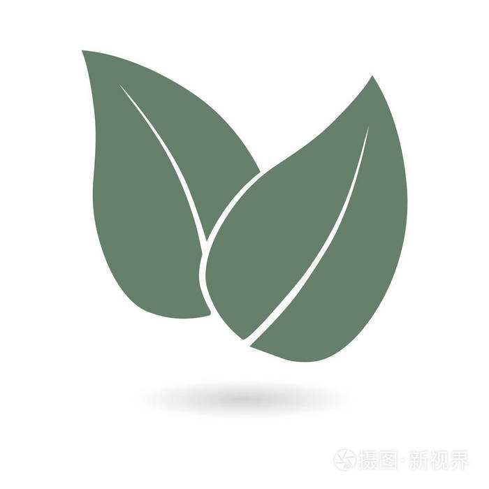 新鲜的天然产品符号.有机产品标志.平面设计风格.