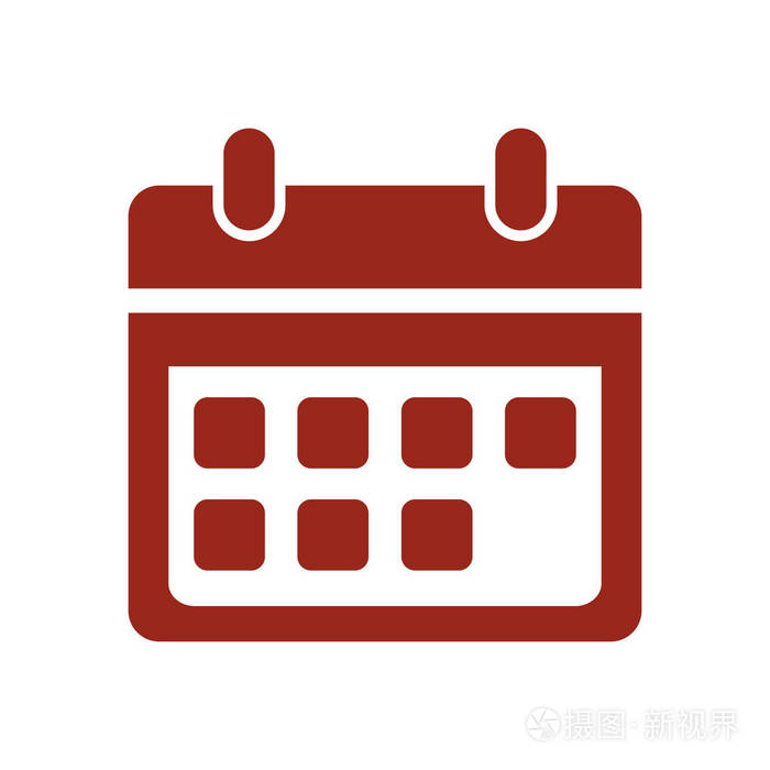 重要的日期标志 平面设计风格.