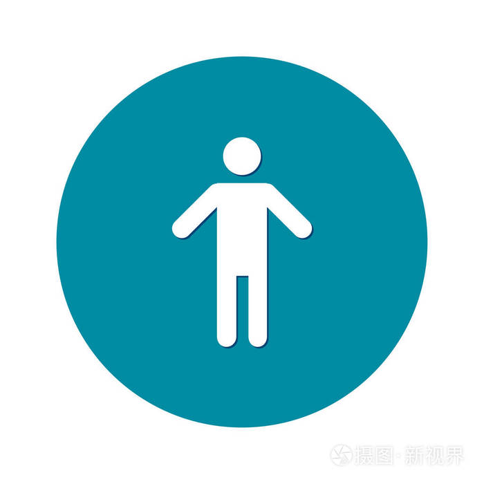 人类男性标志图标男厕所平的风格性别符号是用来表示生物性的象形文字