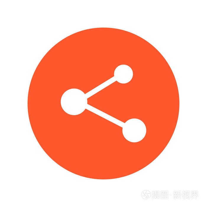 共享标志图标.平面设计风格的矢量.