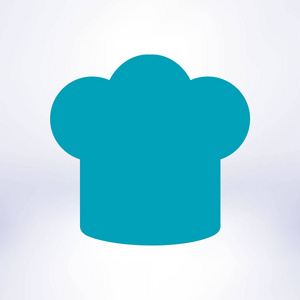 厨师帽标志图标。 帽子烹饪符号。