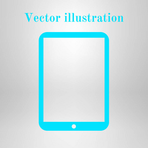 现代数字平板电脑图标。 平面设计图标。
