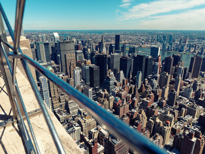 曼哈顿中城美国纽约市鸟瞰图
