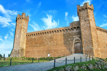 Orcia, Tuscany, Italy. The fortress was built in 1361 atop the h