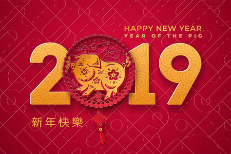 2019年中国新年用猪做年鉴