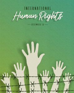 国际人权宣传日是全球平等与和平与人民手中的社会自由概念的例证。