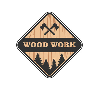 木工棚木工厂矢量标识设计模板图片
