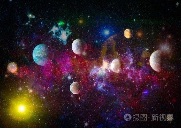 自由空间中行星和星系的恒星这幅图像的元素由美国宇航局提供