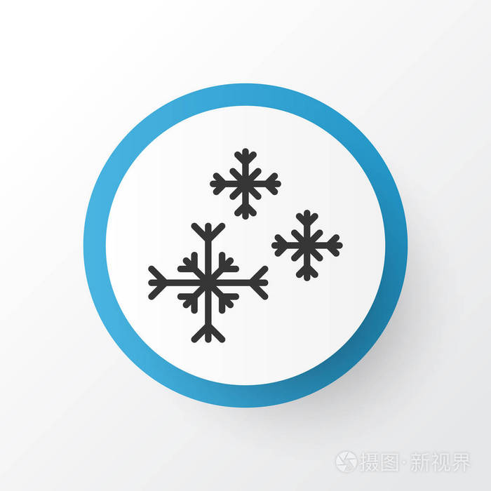 雪花图标符号优质隔离的星雪元素在时尚的风格
