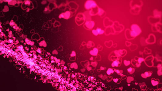 s day background, digital signature with sparkling heart shaped 