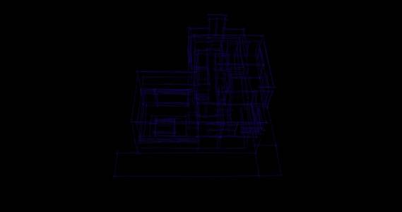 房屋建筑建筑图纸三维插图