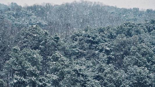 韩国昌州雪冬山