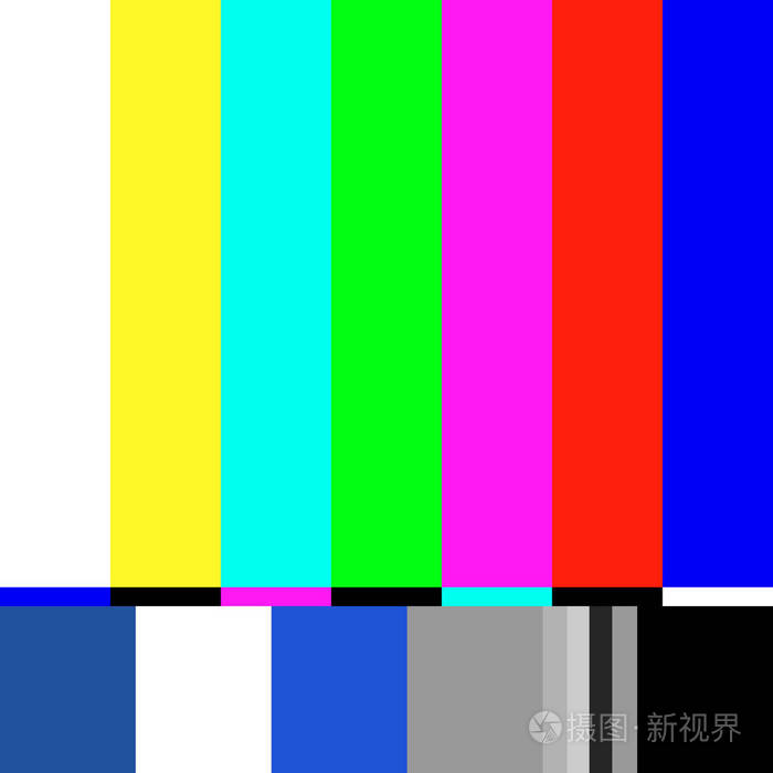 旧电视测试屏幕复古无频道信号屏