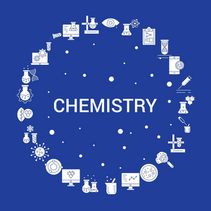 化学图标集。 信息矢量模板