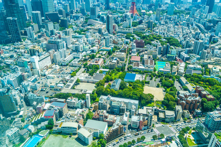 日本东京美丽的建筑建筑城市景观