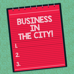 文字写作文本业务在城市。城市企业的商业理念城市中的专业办公室在城市内的螺旋顶部记事本照片水印打印背景