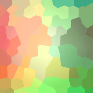 抽象绿色和粉红色的大六边形背景插图