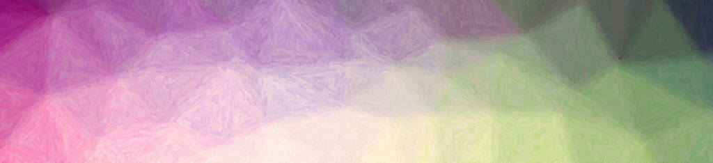 抽象紫色和绿色Impasto横幅背景插图