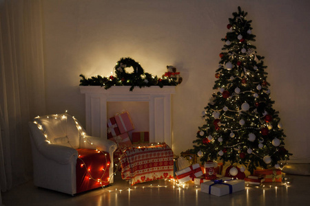 圣诞树与礼物, 加兰灯新年寒假