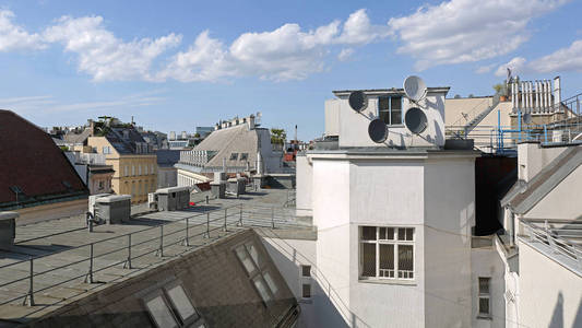 奥地利中央维也纳的建筑物屋顶图片