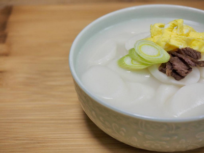 韩式食物饭糕汤图片