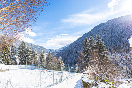 雪山的风景如画