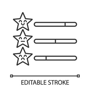 评级标度线性向量极简主义图标