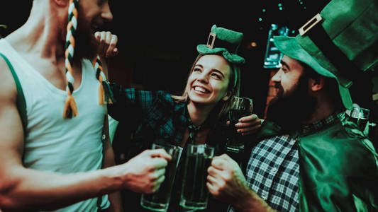 s Day Celebrating Concept. Bar Counter. Bearded Males. Good Fest