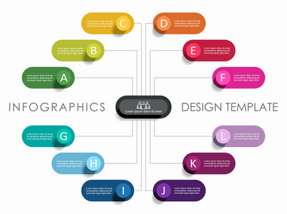 信息图表设计模板与地方为您的数据。矢量图