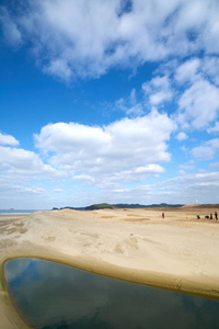 韩国新都里海岸沙丘。