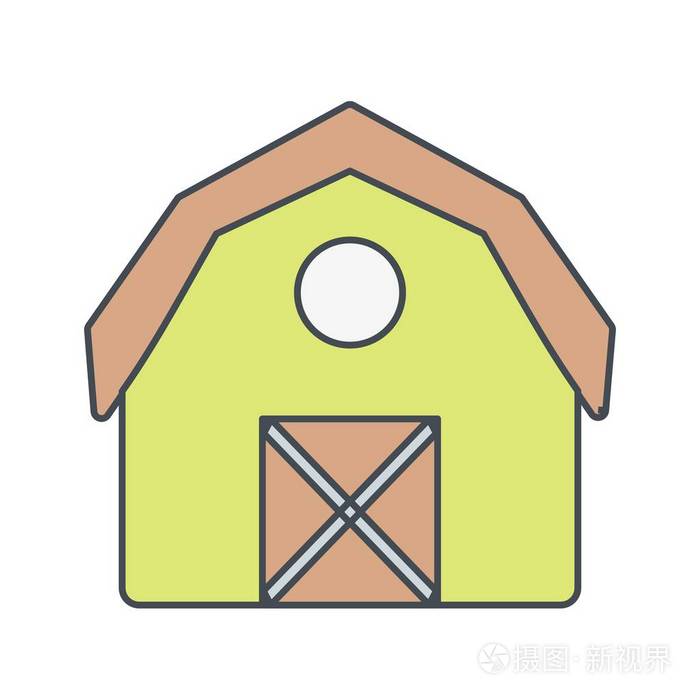 谷仓矢量图标标志图标矢量插图个人和商业用途