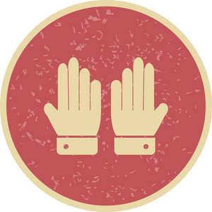 手套标志图标矢量插图的个人和商业用途。