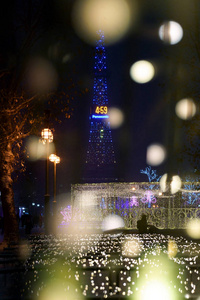 冬季札幌的照明