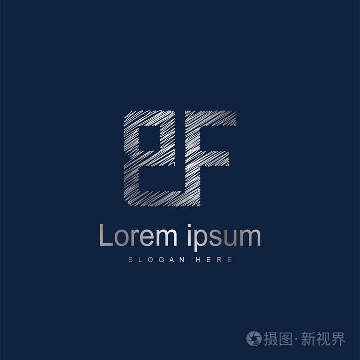 初始字母bf标志模板矢量设计