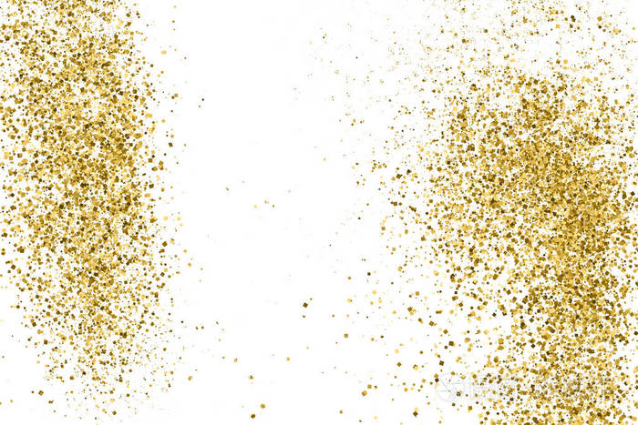 琥珀颗粒的颜色. 庆祝背景. 纸屑的金色爆炸. 矢量插图eps10.