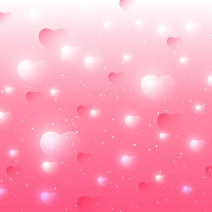 情人节背景与粉红色心波克