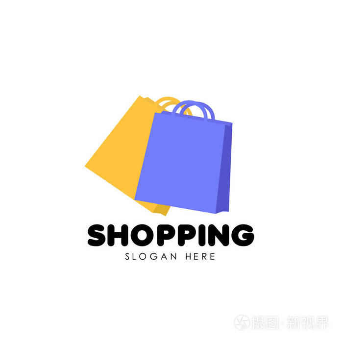 购物标志设计模板.购物袋图标设计
