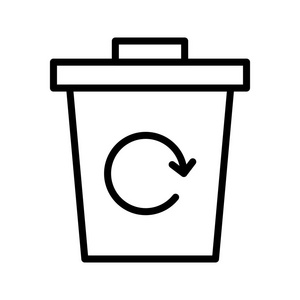 垃圾回收矢量图标符号图标矢量插图个人和商业用途。