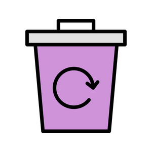 垃圾回收矢量图标符号图标矢量插图个人和商业用途。