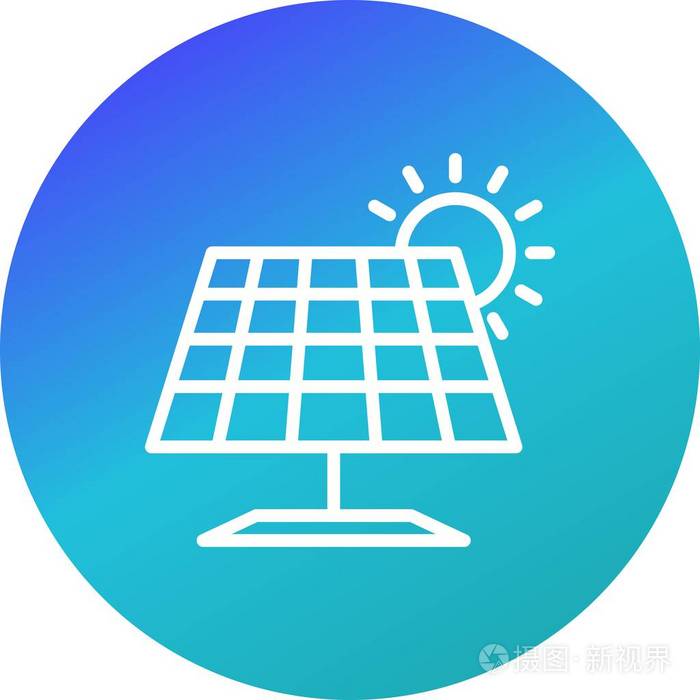太阳能电池板矢量图标符号图标矢量插图个人和商业用途.