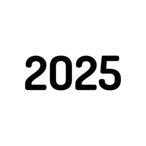 2025年数字图标。 新年快乐