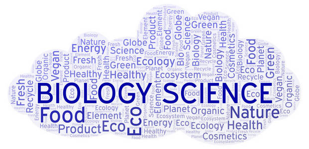 生物科学词汇云。Wordcloud仅用文本制作。