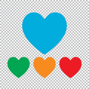 简单的心脏图标。 颜色设置透明网格