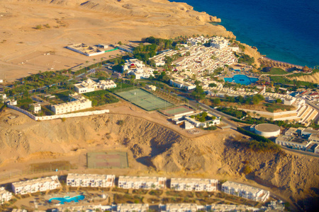seye view, hotel building and red sea