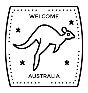 外国护照邮票澳大利亚邮票图片