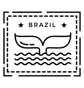巴西邮票旅游图标