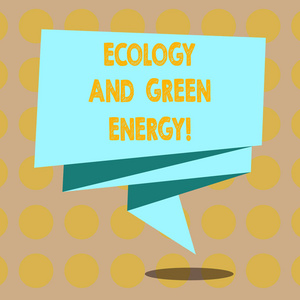 文字写作文本生态与绿色能源。环保回收利用生态折叠式3d 带状实心彩色空白填充照片的经营理念